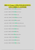 HIM 111 Exam 1 UPDATED QUESTIONS &NewLine;AND CORRECT ANSWERS