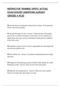 INSTRUCTOR TRAINING GPSTC ACTUAL&NewLine;EXAM SOLVED QUESTIONS ALREADY&NewLine;GRADED A PLUS