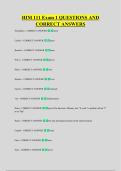 HIM 111 Exam 1 QUESTIONS AND &NewLine;CORRECT ANSWERS