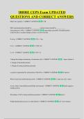 IBHRE CEPS Exam UPDATED &NewLine;QUESTIONS AND CORRECT ANSWERS