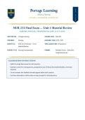 NURS 231 Final Exam Unit 1 Review &lpar;LATEST EDITION&rpar; &vert; Complete Study Guide with Verified Q&A and Detailed Rationales &vert;  A&plus; Graded &vert; Portage Learning