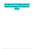 Human Body in Health and Disease 7th Edition Test Bank by Patton &vert; Chapters 1&ndash;25 &vert; Practice Questions & Answers