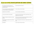 AZ post exam ACTUAL UPDATED QUESTIONS AND CORRECT ANSWERS