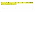 Arizona Physical Therapy Jurisprudence Exam&colon; In General ACTUAL UPDATED &NewLine;QUESTIONS AND CORRECT ANSWERS 