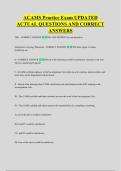 ACAMS Practice Exam UPDATED &NewLine;ACTUAL QUESTIONS AND CORRECT &NewLine;ANSWERS