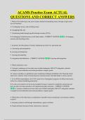 ACAMS Practice Exam ACTUAL &NewLine;QUESTIONS AND CORRECT ANSWERS