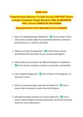 NURS 5433 &NewLine;Comprehensive Resource To Help You Ace 2026-2027 Exams &NewLine;Includes Frequently Tested Questions With ELABORATED &NewLine;100&percnt; Correct COMPLETE SOLUTIONS &NewLine;Guaranteed Pass First Attempt&excl;&excl; Current Update&excl;&excl;