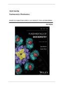 Verified Complete Test Bank for Biochemistry&comma; 6th Edition by Garrett &vert; Chapters 1&ndash;32 &vert; Questions & Answers with Rationales