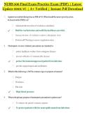 NURS 300 Final Exam Practice Exam &lpar;PDF&rpar; &vert; Latest &NewLine;Update 2026&sol;27 &vert; A&plus; Verified &vert; Instant Pdf Download 