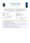 NURS 231 Final Exam Comprehensive Review &lpar;LATEST EDITION&rpar; &vert; Complete Study Guide with Verified Q&A and Detailed Rationales &vert; A&plus; Graded &vert; Portage Learning