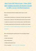  West Coast EMT Block Exam 1 &lpar;New 2026&sol; 2027 Update&rpar; Questions & Answers &lbrace;Grade A&rcub; 100&percnt; Correct &lpar;Verified Solutions&rpar;