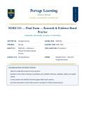 NURS 231 Final Exam Research & Evidence-Based Practice &lpar;LATEST EDITION&rpar; &vert; Complete Study Guide with Verified Q&A and Detailed Rationales &vert; EBP Process &vert; A&plus; Graded &vert; Portage Learning
