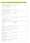 ASAM Criteria ACTUAL UPDATED QUESTIONS AND CORRECT ANSWERS 