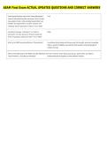 ASAM Final Exam ACTUAL UPDATED QUESTIONS AND CORRECT ANSWERS 
