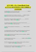 ACG 3401 - Ch&period; 1 SmartBook Exam &NewLine;ACTUAL QUESTIONS AND CORRECT &NewLine;ANSWERS