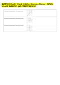 QUARTERLY EXAM 3 Rules & Definitions Shormann Algebra 1 ACTUAL &NewLine;UPDATED QUESTIONS AND CORRECT ANSWERS 