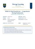 NURS 231 Final Exam Review Comprehensive Nursing Fundamentals &lpar;LATEST EDITION&rpar; &vert; Complete Study Guide with Verified Q&A and Detailed Rationales &vert; A&plus; Graded &vert; Portage Learning