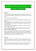 EPIC CLN251&sol;252 SAMPLE EXAM VERSION &NewLine;A Latest Actual Questions and Correct Detailed &NewLine;Answers &vert; Rated A&plus; Grade