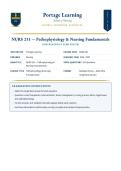 NURS 231 Pathophysiology & Nursing Fundamentals &lpar;LATEST EDITION&rpar; &vert; Complete Study Guide with Verified Q&A and Detailed Rationales &vert; A&plus; Graded &vert; Portage Learning