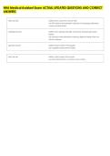 NHA Medical Assistant Exam ACTUAL UPDATED QUESTIONS AND CORRECT &NewLine;ANSWERS 
