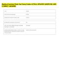 Medical Assistant State Test Study Guide ACTUAL UPDATED QUESTIONS AND &NewLine;CORRECT ANSWERS 