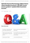 NUR 635 Advanced Pharmacology Midterm Review &sol;EXAM Questions & Answers &vert; With 100&percnt; Correct Answers graded A&plus; &lpar;updated 2026&rpar; Guaranteed Success&excl;&excl;