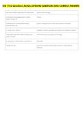 Unit 1 Test Questions ACTUAL UPDATED QUESTIONS AND CORRECT ANSWERS 