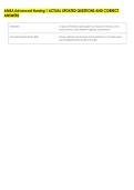 AMSA Advanced Nursing 1 ACTUAL UPDATED QUESTIONS AND CORRECT &NewLine;ANSWERS 