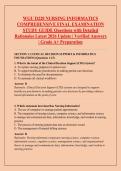 WGU D220 NURSING INFORMATICS &NewLine;COMPREHENSIVE FINAL EXAMINATION &NewLine;STUDY GUIDE Questions with Detailed &NewLine;Rationales Latest 2026 Update &vert; Verified Answers &NewLine;&vert; Grade A&plus; Preparation 