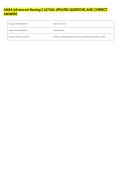 AMSA Advanced Nursing 2 ACTUAL UPDATED QUESTIONS AND CORRECT &NewLine;ANSWERS 