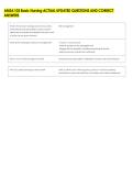 AMSA 103 Basic Nursing ACTUAL UPDATED QUESTIONS AND CORRECT &NewLine;ANSWERS 