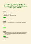 AAPC CPC Final EXAMS Test A&plus;&NewLine;Questions and Answers Verified Solutions&NewLine;Latest Update 2026&sol;2027
