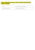 Culinary AMSA Meat Certification ACTUAL UPDATED QUESTIONS AND &NewLine;CORRECT ANSWERS 