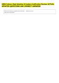 AMSA Culinary Meat Selection & Cookery Certification Review ACTUAL &NewLine;UPDATED QUESTIONS AND CORRECT ANSWERS 