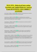 WGU D753 - Behavioral Intervention &NewLine;Strategies and Applied Behavior Analysis &NewLine;Exam QUESTIONS AND CORRECT &NewLine;ANSWERS
