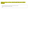 AMSA Food Science ACTUAL UPDATED QUESTIONS AND CORRECT &NewLine;ANSWERS 