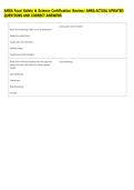 AMSA Food Safety & Science Certification Review&colon; AMSA ACTUAL UPDATED &NewLine;QUESTIONS AND CORRECT ANSWERS 