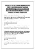SNCOA LDR-301S LEADING ORGANIZATIONS &NewLine;TEST 1 COMPREHENSIVE PRACTICE &NewLine;EXAMINATION Questions with Detailed &NewLine;Rationales Latest 2026 Update &vert; Verified &NewLine;Answers &vert; Grade A&plus; Preparation 