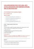 ATLS 10th Edition Post Test &lpar;2026 &sol; 2027&rpar; Actual Questions and Verified Answers&comma; 100&percnt; Guarantee Pass