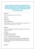 EXCEL CRASH COURSE EXAM FROM WALL &NewLine;STREET PREP Latest Version 2025&sol;2026 &vert; Questions &NewLine;with Correct Detailed Answers & Rationales Grade &NewLine;A&plus; &vert; Guaranteed Pass 