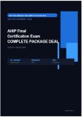 AHIP Final Certification Exam Actual Exam 2026&sol;2027 &ndash; &NewLine;100&percnt; Verified &vert; Detailed Rationales &ndash; Pass Guaranteed &ndash; A&plus; Graded 