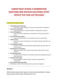 CANON TRUST SCHOOL II EXAMINATION &NewLine;QUESTIONS AND DETAILED SOLUTIONS LATEST &NewLine;UPDATE THIS YEAR JUST RELEASED