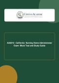 California &ndash; Nursing Home Administrator Exam &ndash; Mock Test and Study Guide