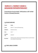 NURS 611 Advanced Pathophysiology Exam 3 &ndash; Complete Study Guide&NewLine;&NewLine;