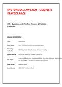 New York State Funeral Law Exam &ndash; Complete Practice Pac