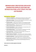 ARKANSAS BASIC CORE PESTICIDE APPLICATOR &NewLine;EXAMINATION COMPLETE QUESTIONS AND &NewLine;DETAILED SOLUTIONS LATEST UPDATE THIS YEAR &NewLine;JUST RELEASED