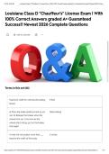 Louisiana Class D "Chauffeur's" License Exam &vert; With 100&percnt; Correct Answers graded A&plus; Guaranteed Success&excl;&excl; Newest 2026 Complete Questions&NewLine;&NewLine;&NewLine;