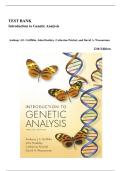 Introduction to Genetic Analysis&comma; 12th Edition Test Bank &vert; Complete Chapters Questions & Answers