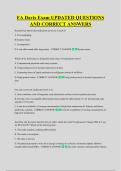 FA Davis Exam UPDATED QUESTIONS &NewLine;AND CORRECT ANSWERS