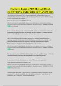 FA Davis Exam UPDATED ACTUAL &NewLine;QUESTIONS AND CORRECT ANSWERS